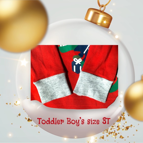 🦖Toddler’s 2-Pc Dinosaur Christmas Pajamas, Toddler Size 3T 🦖🎁 - Picture 3 of 7